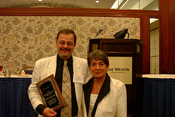 Peter & Irene with Award